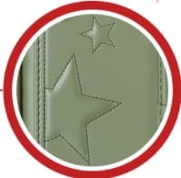 コンバース モノクロームの大マチの星型盛り加工